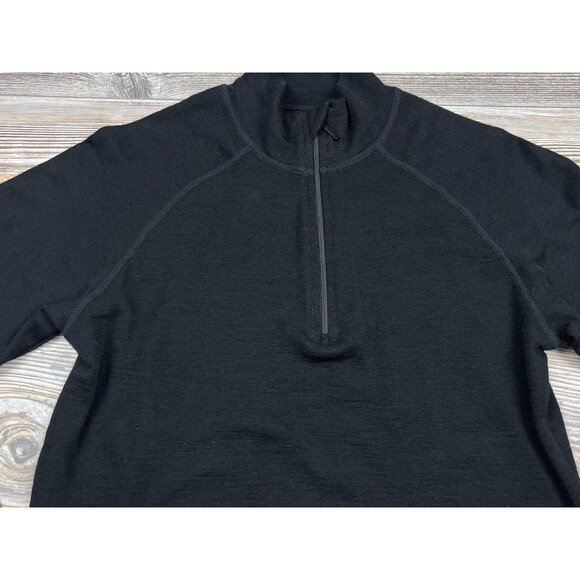 MOUNTAIN WAREHOUSE  EXTREME Merino Wool Shirt 1/4 Zip Baselayer Black Womens XS - Picture 4 of 11